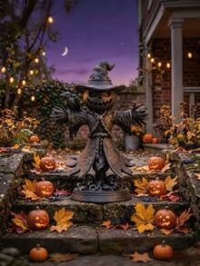 1pc Pumpkin Ghost Figurine, Vintage Gothic Halloween Desktop Decor, Suitable For Home Or Office To Create Festive Atmosphere, Also Great As A Gift For Friends - Multiple Styles - View 2