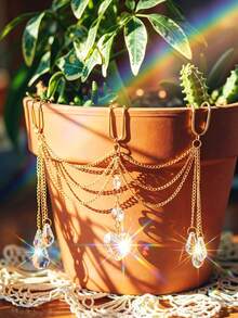 Crystal Light-Catching Ball, Perfect Choice For Decorating Flower Pots, Multi-Functional Hanging Ornament Suitable For Flower Pots, Balcony, Patio, Lawn And Small Garden, Rainbow Maker, Ideal Holiday Gift For Nature Lovers, Friends And Family - Multicolor - View 7