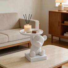 1pc Matte Polar Bear Shaped Storage Tray, Living Room Desktop Organizer & Home Decor, Exquisite Craftsmanship, Durable Paint, Suitable For Storing Small Jewelry And Miscellaneous Items, Perfect For Entryway And Desk Decor, Birthday Gifts - Multicolor - View 3