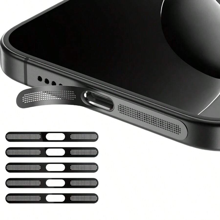 2/6片金屬防塵網貼，適用於 iPhone 16 Pro 15 14 13 12 系列耳機揚聲器孔，防塵網保護膜，適用於 iPhone 17 - 彩色 - 查看 1