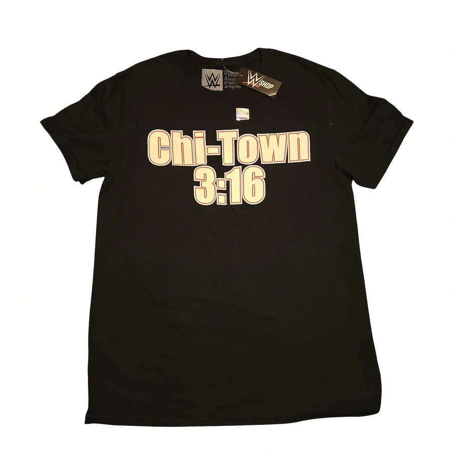 Stone Cold Steve Austin Chi-Town 316 Smoking Skull Men's Licensed WWEs T-Shirt - Shape - View 1