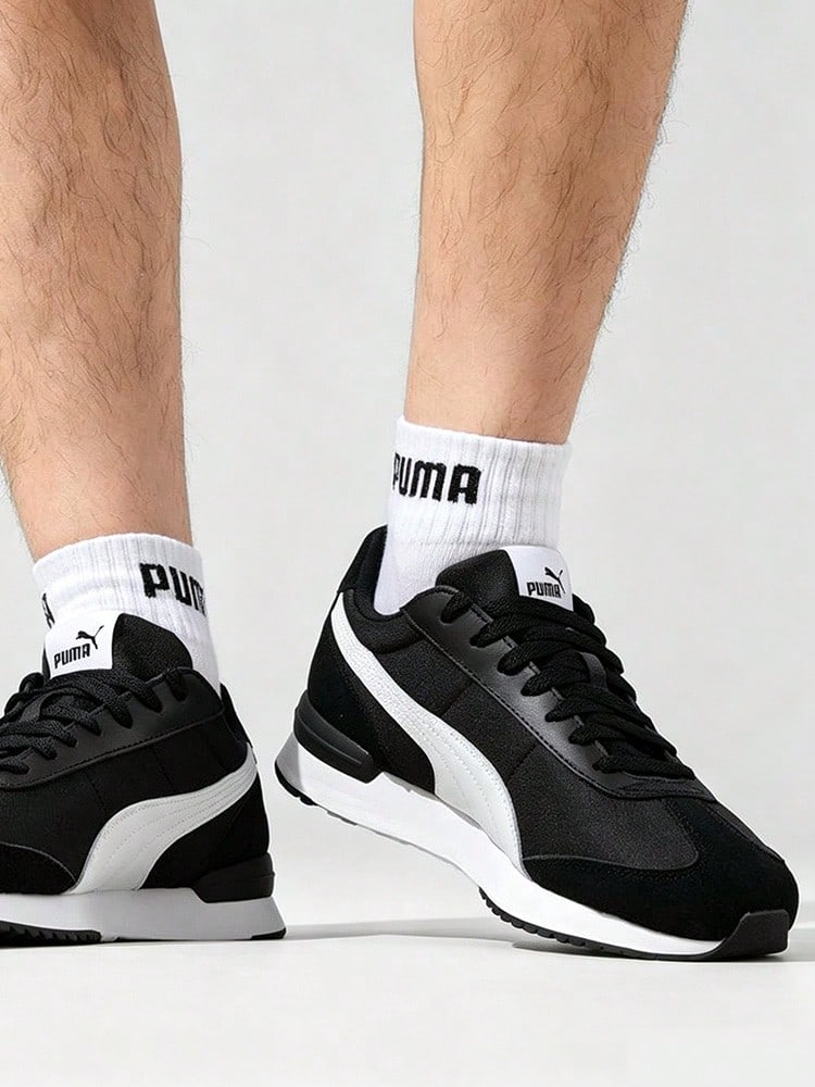 PUMA Turin 3 Stylish Versatile Comfortable Shock-Absorbing Durable Breathable Low-Top Casual Shoes Unisex Black - Black - View 1
