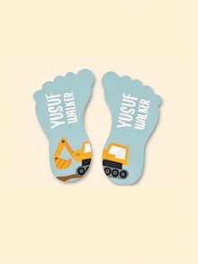 Custom Shoe Labels With Cute Giraffe Design, Personalized Text. 2/12/24/48Pcs Available, Ideal For Marking Children's Shoes For School Use. - Multicolor - View 13