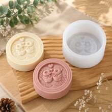 刺蝟情侶矽膠皂模 圓形動物愛心模具 DIY 手工皂、蠟燭製作、樹脂石膏手工藝 - 刺蝟 - 查看 4