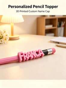 Customized Name 3D Printed PLA Pencil Topper, Personalized Back To School Small Gift, Cute Customized Stationery Gift, Pencil Topper Only, Pencil Not Included - Multicolor - View 5