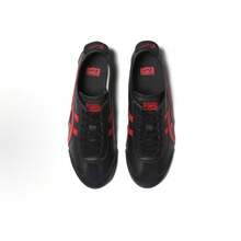 Asics Authentic Onitsuka Tiger Mexico 66 Leather Sneakers - White/Blue/Red Classic Low-Top | Premium Japanese Heritage Footwear | Slim-Profile Lightweight Trainers - 黑紅 - 查看 5