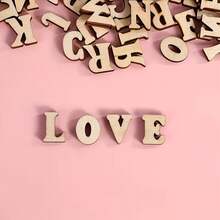 Vintage Color Wooden English Letters, Natural Wooden Uppercase Letters, Handmade DIY Crafts, Used For Handmade Accessories, Handmade Projects, Art Creation, Home Decor, Christmas Decoration, Party Decoration, Holiday Gifts, Gift Making, Photo Frame Decoration - Natural Wood Letter Style - View 6