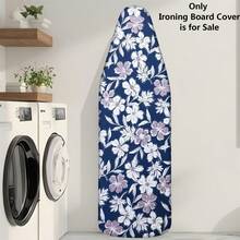 1pc Ironing Board Cover (Upgraded Version) Thickened With Padding, White Floral Print, Upgraded Elastic Edge Easy To Install, Durable And Washable, Upgraded Larger And Thicker Size Fits Most Standard Ironing Boards, Fashionable Laundry Room Home Decor Accessory, Only Includes Ironing Board Cover - White Leaves - View 10