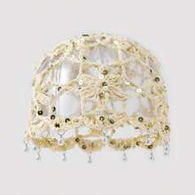 1pc Bohemian Solid Color Hollow Out Sequin Knitted Hair Cap - Multicolor-b - View 14