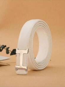 Luxury Silver H Buckle Belt - Sleek Fashion Belt For Suits & Jeans - Multicolor - View 3