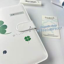 A5 Minimalist Four-Leaf Clover Loose-Leaf Notebook, Made Of PU Leather, Can Be Used As A Sticker Organizer, Folder, Sticker Book, Photo Organizer, Photo Album, Savings Planner, Journal, Notepad Or Office Stationery. - A5 Four-leaf Clover Binder - View 7