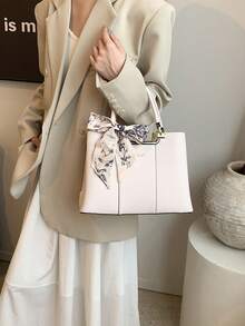 Dedoo Fashionable Luxury Multi-Functional Large Capacity Handbag & Crossbody Bag - Beige - View 3