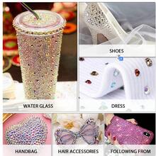 ICIQ Ss3-Ss50 Crystal AB Flat Back Non-Hotfix Nail Rhinestones 3D Glass Glue-On Crystal AB Stones DIY Decoration - SS34 288Pcs - View 7