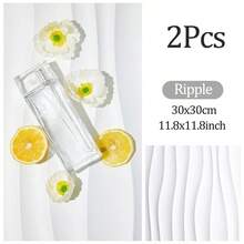 2pcs 3D Wavy Texture PVC Photography Backdrop, Ripple Design, Durable Photography Prop, Suitable For Product Photography And Studio Shooting - View 15