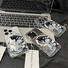 [24h Versand aus DE/FR/ES]Handliche Hülle für , transparente magnetische Hülle mit Katzen-Design, kompatibel mit Apple  16 15 14 12 11 Pro Max, TPU-Material, Weihnachts-, Neujahrs- und Halloween-Geschenk, perfektes Geschenk für Samsung - 1 Hauptbild - Übersicht 3