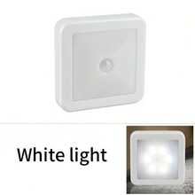 LED Motion Sensor Night Light, Smart PIR Sensor, Auto On/Off, Bedside Light, AAA Battery Powered, Easy Installation, Suitable For Bathroom, Bedroom, Hallway, Stairs, Cabinet, Garage - White - View 10