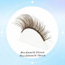 7 Pairs Natural Brown False Eyelashes, Cartoon Style Eyelashes, Lightweight Dramatic Cartoon Style Eyelashes, Natural Eyelash Extension, For Makeup - 棕色 - 查看 6