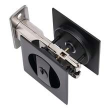 Square Sliding Door Lock Privacy Barn Pocket Door Entry Lock Zinc Alloy Latch - Square - View 6