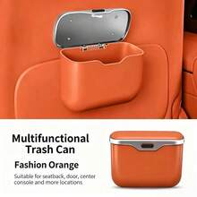Multifunctional Car Trash Can, Ultra-Fine Fiber Leather, ABS Material, Non-Deforming, Suitable For 99% Of Car Models, Dry And Wet Use, Space-Saving, Non-Destructive Installation, Automatic Storage, Travel Essential, Minimalist Trash Can - Multicolor - View 11