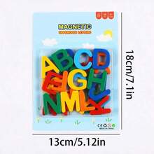 1/2件組彩色磁性字母字母套裝附磁力板，軟泡棉大寫ABC冰箱磁鐵，適合兒童幼兒園拼字、發音、組字、字母辨識與教室教育禮物，兒童派對禮物，隨機款式 - 彩色 - 查看 10