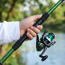 KecchKrezing Deep Green Travel Fishing Rod Set With Full Fishing Tackle Bag, Suitable For Beginners, New Cool Gear For Fishing Enthusiasts - Green - View 7