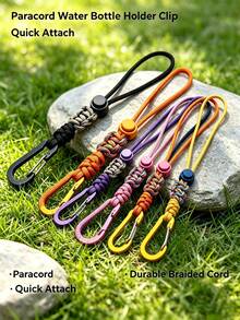 Carabiner Water Bottle Hook, Multifunctional Backpack Outdoor Accessory, Portable Clip, Suitable For Hiking, Camping, Cycling, Hanging Water Bottle/Umbrella, Camping Essential, Hiking Essential, Car Accessory - Multicolor - View 6