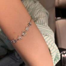 Fashionable Elegant High-End Star Bracelet, Adjustable Size, Versatile Accessory For Women, Daily, Casual, Vacation - Silver - View 4