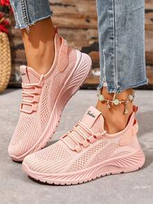 Retro Mesh Sneakers For Men & Women. Low-Top Lace-Up With Ankle Support, Non-Slip EVA Sole, Lightweight For Sports & All-Season Wear - 品質升級粉 - 查看 6