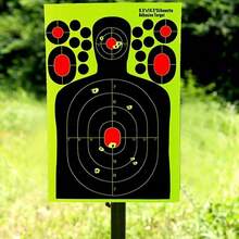 15/20pcs Human-Shaped Targets, Made Of Reactive Splatter And Fluorescent Paper Material, Suitable For Shooting Training - Multicolor - View 1