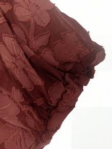 Elegant Commute Solid Color Cut-Out Skirt - Red - View 10