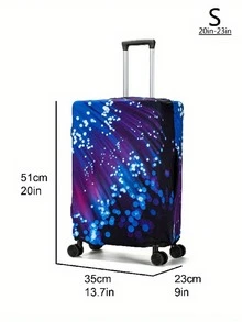 Elastic Luggage Cover With Handle Protection, Fits 18-30 Inch Suitcases, Travel Accessory, Blue Starry Sky Art Pattern, Washable - Royal Blue - View 10