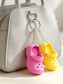 1pc Cute Mini EVA Shoe, Suitable For Keychain Bag Accessory Car Decor Pendant Shoe Ornament Y2K Style Charm - Multicolor - View 3