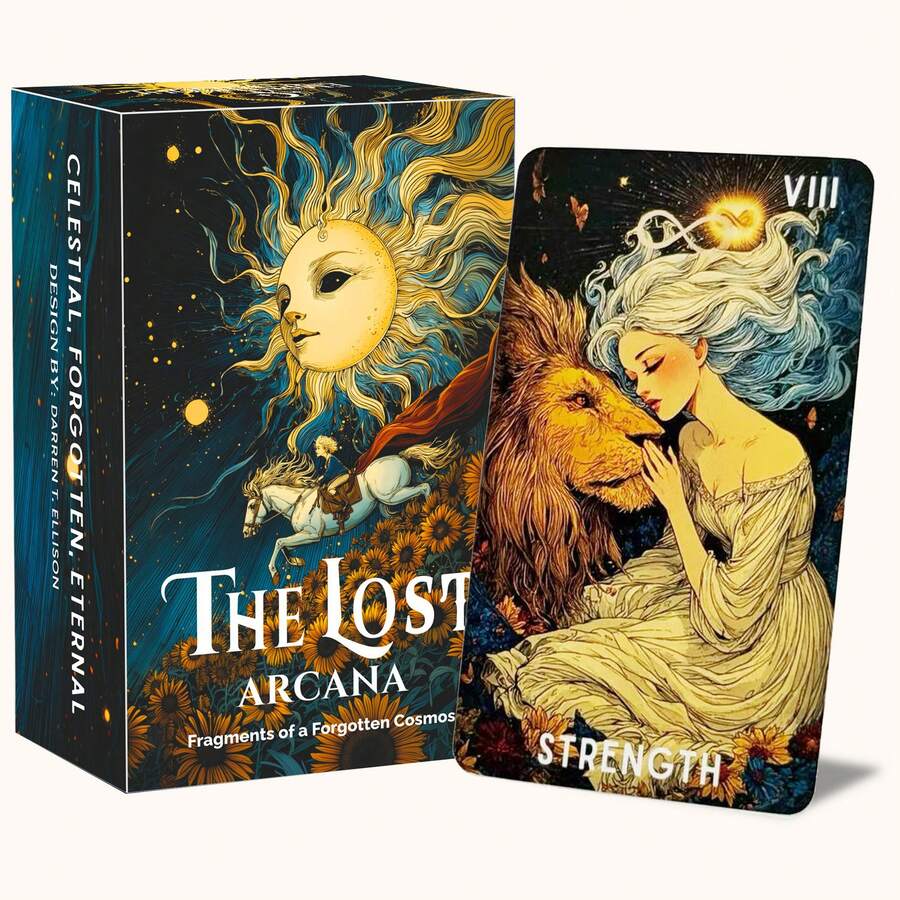 Lost Arcana Tarot Card Set, 78 Original Cards, Dark Vintage Style Tarot Deck, Includes English Guide, Suitable For Beginners, 14+ - Multicolor - View 1