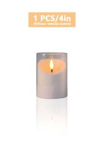 3 piezas Luces de velas sin llama con control remoto y temporizador, velas LED de deseos, alimentadas por batería, luces de atmósfera romántica, luces de velas LED electrónicas sin humo, luces de decoración navideña de luz cálida, adecuadas para Navidad, Día de San Valentín, Halloween, Día de la Madre, Día de San Valentín, atmósfera festiva, mesa de comedor, arreglo de atmósfera del hogar, decoración de escritorio y encimera, propuesta de confesión, fiesta de cumpleaños - transparente - Ver 16