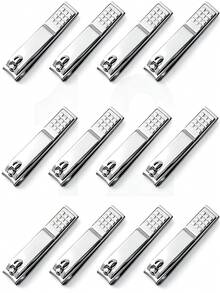 12pcs Gradient Stainless Steel Nail Clipper Set, Classic Fingernail/Toenail Clipper Set, Sharp Blades, Portable Nail Clippers, Suitable For Nail Salon And Home Use, Nail Clipper Quantity, Wholesale Delivery (Pink/Green/Blue/Original Color) - Multicolor - View 11