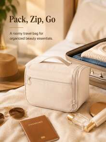 1pc Multi-Functional Travel Toiletry Bag, Portable Beach Bag, Towel Storage Bag, Suitable For Summer Vacation, Pool, Shower, Camping And Daily Use Bathroom Storage Bag - View 7