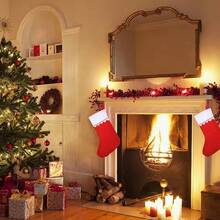 12pcs Red Felt Christmas Stockings, Christmas Fireplace Santa Socks, Christmas Tree Hanging Socks, Decorative Gift Packaging - A - View 6