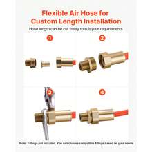 Air Hose, 3/8'' X 250FT Hybrid Air Compressor Hose, 300 PSI Kink-Resistant Pneumatic Hoses With Three-Layer Construction For Auto & Home DIY Projetcs, All-Weather Flexibility (No Fittings) - 3/8" X 250 Ft - View 3