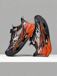 Sepatu Lari Pria, Jaring Bernapas Nyaman Ringan, Cocok Untuk Latihan Kebugaran, Jogging - Hitam - View 3