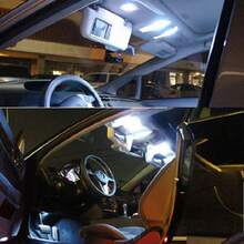 6入組 冷白色 5050 9SMD LED 面板車用閱讀室內燈 DC 12V，附 T10 / BA9S / 燈泡座適配器 - 9SMD - 查看 8