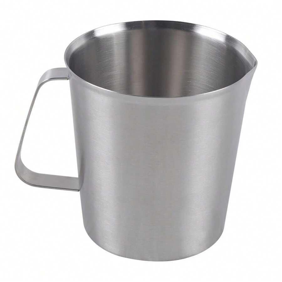 1000 Ml 304 Stainless Steel Measuring Cup, Metal Measuring Jug With Scale, Heat-Resistant Liquid Measuring Container For Baking, Cooking, Barista - Silver - View 1