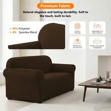 MRustc Sofa Slipcovers - Coffee Brown - View 5