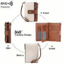 RFID Blocking Women Wallet Pu Leather Large Capacity Hasp Zipper Credit Card Holder Wallets Purse For Female,Women's Wallet - Multicolor - View 5