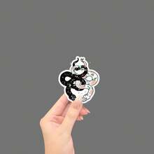 "Celestial Snake With Roses Sticker | Gothic Space Floral Decal | Vinyl Sticker For Laptops, Phone Cases & Water Bottles" - Star Film - View 12