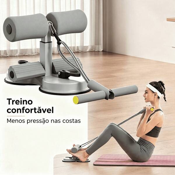 Treinador Abdominal 2 em 1 com Ventosa Ultra Forte | Equipamento Fitness para Treino de Core em Casa