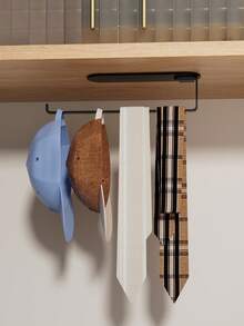 No-Drill Wall-Mounted Towel Rack, Strong Load Capacity Single Bar Holder For Towels And Washcloths, Space-Saving Bathroom Organizer, Perfect For Home And Kitchen Use, For Bathroom And Kitchen Towel Storage - Multicolor - View 10