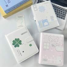 A5 Minimalist Four-Leaf Clover Loose-Leaf Notebook, Made Of PU Leather, Can Be Used As A Sticker Organizer, Folder, Sticker Book, Photo Organizer, Photo Album, Savings Planner, Journal, Notepad Or Office Stationery. - A5 Four-leaf Clover Binder - View 4