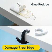 Portable Desktop Side Bag Hook, No Drilling Required, Detachable Desk Edge Hanging Rack, Double Hook Storage Organizer, Suitable For Student Dorms And Classrooms - Multicolor - View 3