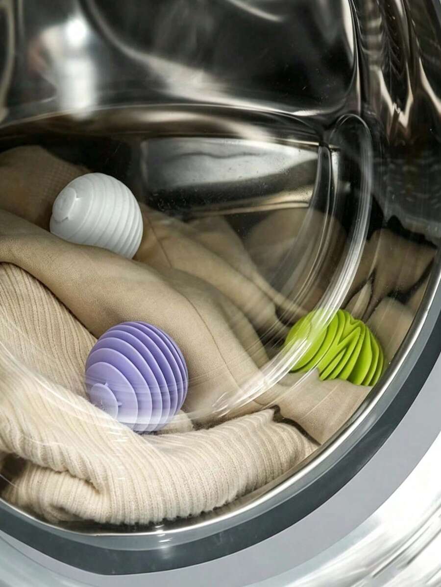 柔軟橡膠洗衣球 防纏繞洗滌球,適用於直筒式與前置式洗衣機,防結團洗衣工具 - 軟膠洗衣球 - 查看 1