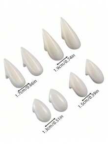 6pcs Set Plus Tools April Fool's Day Funny Vampire Dentures Zombie Teeth Small Tiger Teeth Makeup Props Vampire Braces Used For Role-Playing Send A Fangs Gift Halloween Vampire Dentures Costume Party Trick Props Resin Fangs Scary Scary Trick. - View 7